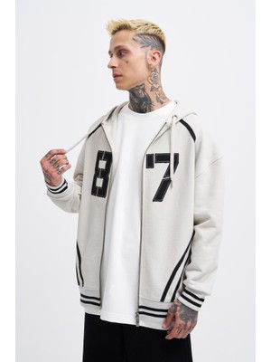 Machinist Erkek 87 Aplique Zip Jacket Uzay Grisi