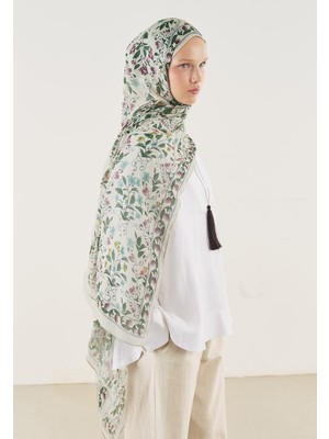 Fresh Scarfs Pure Rosalia Desen Soft Viskon Şal Turkuaz