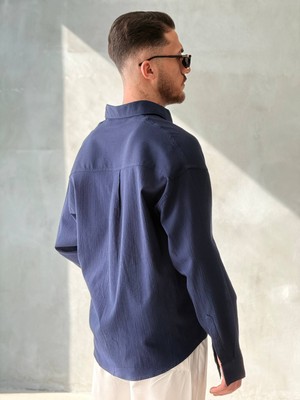 Erkek Oversize Krinkıl Gömlek