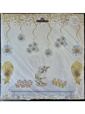 Umamiçe Papatya Temalı Tavan Sarkıt Süsü - Tavan Dekoru