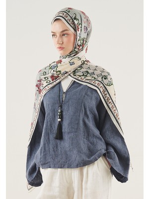 Fresh Scarfs Vişne Ethnıc Garden Desen Soft Viskon Şal