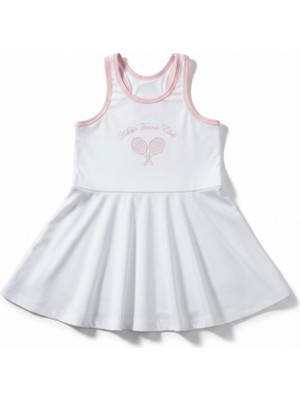 Miela Kids Tennis Club  Kız Çocuk Tenis Elbisesi - Beyaz