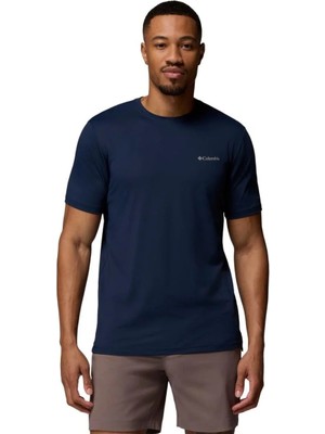 Columbia Tech Trail Utility Erkek Lacivert Outdoor T-Shirt AO1671-465