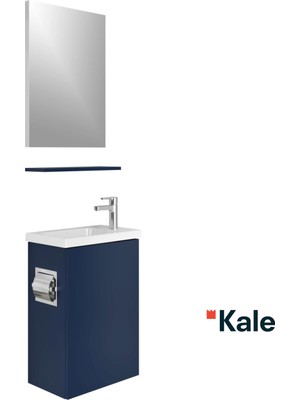 Kale Minimalist 50 cm Lacivert Banyo Dolabı Takımı