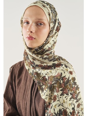 Fresh Scarfs Briony Desen Soft Viskon Şal Kahve