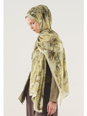 Fresh Scarfs Floral Legacy Desen Soft Viskon Şal Çağla Yeşili