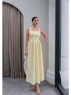 Esra Helvacı Taşlı Bel Bağlamalı Elbise