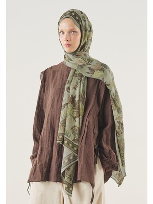Fresh Scarfs Mystic Bloom Desen Soft Viskon Şal Yeşil