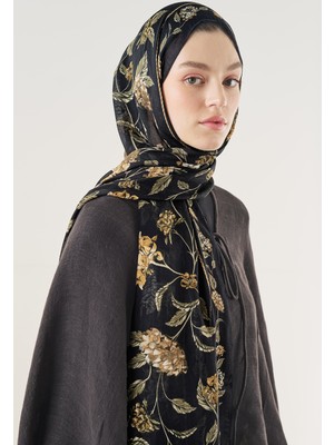 Fresh Scarfs Bloomy Desen Soft Viskon Şal Siyah