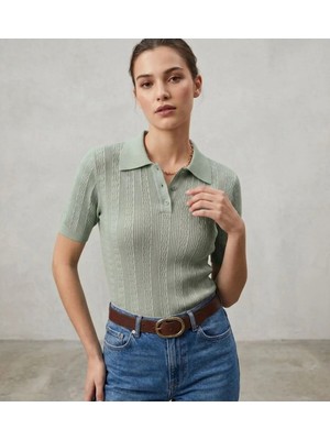 Luxetique Polo Yaka Düğmeli T-Shirt