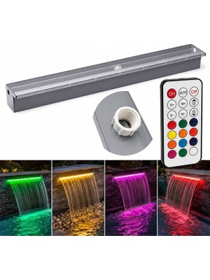 Powermaster PM-37796 Havuz ve Bahçe Şelale Başlığı 150CM Rgb Led'li Uzaktan Kontrollü