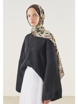 Fresh Scarfs Kiremit Mystic Bloom Desen Soft Viskon Şal