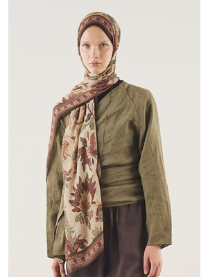 Fresh Scarfs Bakır Mystic Bloom Desen Soft Viskon Şal