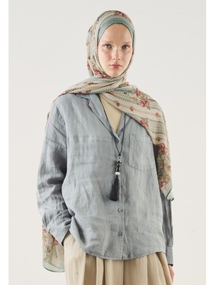 Fresh Scarfs Floral Touch Desen Soft Viskon Şal Açık Mavi