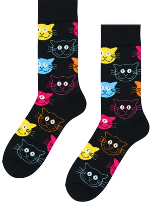 Carnaval Socks Renkli Kediler Desenli Renkli Çorap