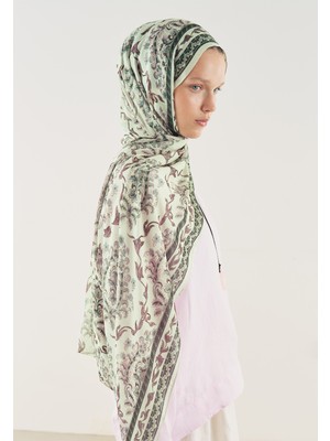 Fresh Scarfs Ethnic Touch Desen Soft Viskon Şal Deniz Köpüğü