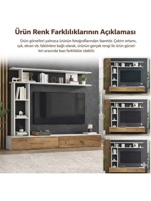 sare trade hernest a sınıfı  modern tv ünitesi duvar raflı kitaplıklı geniş depolama alanlı