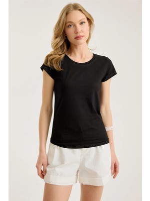 Home Store Bisiklet Yaka Basic Tshirt