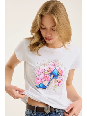 Home Store Ayakkabı Baskılı Tshirt