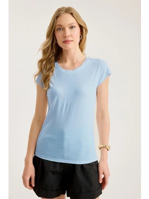 Home Store Bisiklet Yaka Basic Tshirt
