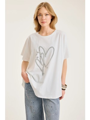 Home Store Payetli Geçme Tshirt