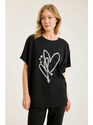 Home Store Payetli Geçme Tshirt