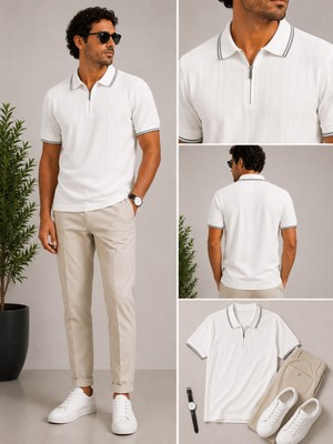 Advante Adv 4912  Ferm  Polo Yaka Tişört/beyaz/xl