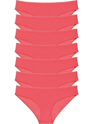 MiraLive 7 Adet Süper Eko Set Likralı Kadın Slip Külot Fuşya