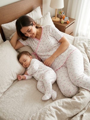 Diamondstar BASKILI ANNE BEBEK LOHUSA SET 3 Ay Kız