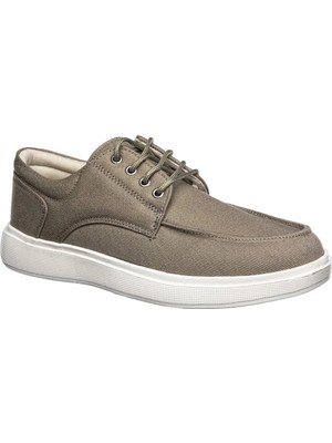 Garajmen Siyah ve Kum Rengi Keten Hafif ve Rahat Erkek Sneaker Ayakkabı