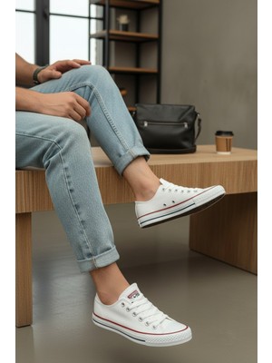Enoch Unisex Klasik Canvas ve Bez Bağcıklı Keten Rahat Günlük Sneaker Ayakkabı