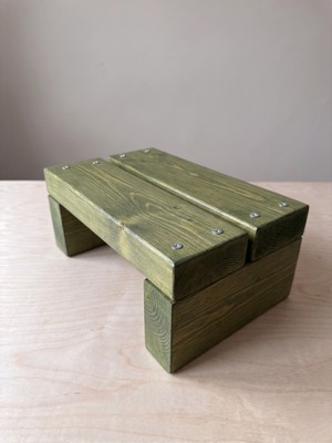Nest Woodtr Doğal Ahşap Tek Katlı Basamak Tabure Yükseltici 30X25X15CM 1ADET