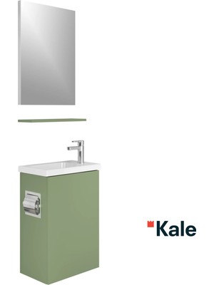 Kale Minimalist 50 cm Yeşil Banyo Dolabı Takımı
