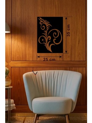 Renas Store Geleneksel Çiçek Desenli Ahşap Duvar Tablosu - 25X35 cm Kesim Dekoratif Pano