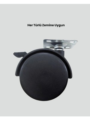 Renas Store Zemin Korumalı Kilitli Ayak Tekerlek Seti 6 cm