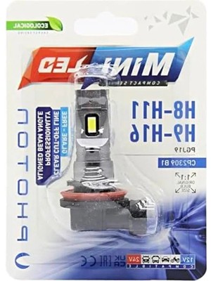 Esplendor Mini Kompakt LED Far Ampulü, 12V/24V 1 Adet, PGJ19 Soket ile Uzun Ömürlü Aydınlatma