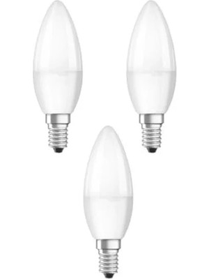 Esplendor 6W Sarı Işık LED Mum Ampul, E14, 3 Adet Paket