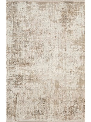 Karmen Halı Matris MI003B Bej Halı Modern Pamuk Taban Akrilik Tozuaz Salon Yatak Odası Koridor Halısı