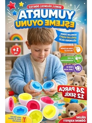Esplendor Eğitici Eşleme Oyunu, Renk ve Şekil Öğreten Montessori Aktiviteleri