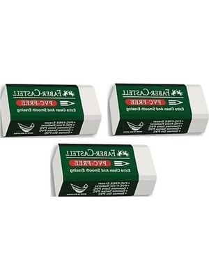Esplendor Faber Castell Pvc Free No:30 Küçük Boy 3'lü Beyaz Silgi