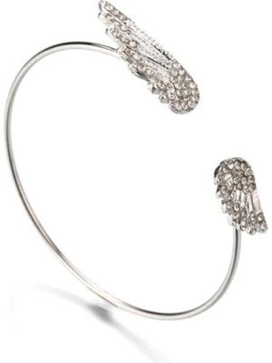 Takantakana Pandora Tarz Gümüş Charm Bileklik Tarz Melek Kanadı (Angel)Gümüş Bangle Bileklik