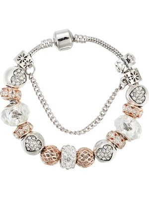 Takantakana Pandora Tarz Gümüş Charm Bileklik Model Charm Bileklik