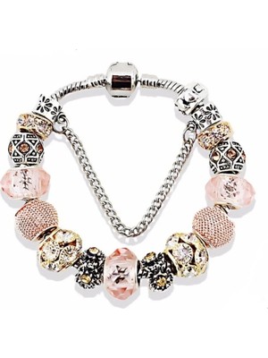 Takantakana Pandora Tarz Gümüş Charm Bileklik Karişik Tarz 2022 Summer Collection Temalı Charm Bileklik