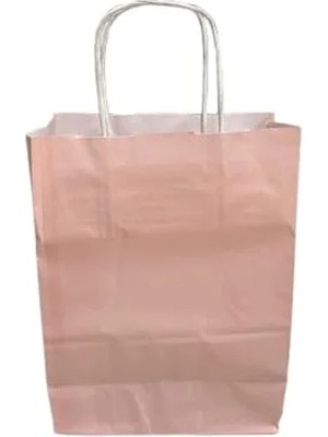 Esplendor Pembe Renkli Kraft Kağıt Çanta, 18X24X8 Cm, 25 Adet