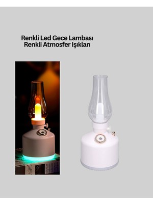 Zero Land Semeglbl Retro Gaz Lambası Görünümlü Ledli Buhar Püskürtücü Aroma Difüzör