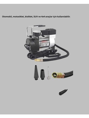 Zero Land Semeglbl Metal Gövdeli Oto Lastik Ha Kompresörü 12V 140 Psi Hızlı Şişirme