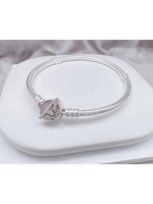 Takantakana Pandora Tarz Gümüş Charm Bileklik Marvel The Avengers Charm Uyumlu Yılan Bileklik