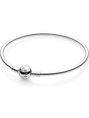 Takantakana Pandora Tarz Gümüş Charm Bileklik Charm Uyumlu Ball Klips Bangle Bileklik Tüm BOYUTLAR17-19-21CM