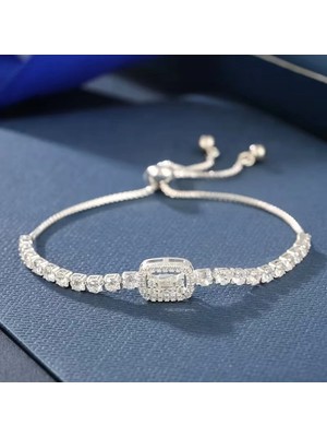 Takantakana Pandora Tarz Gümüş Charm Bileklik Baget Suyolu Gümüş Zirkon Taş Işlemeli Bileklik