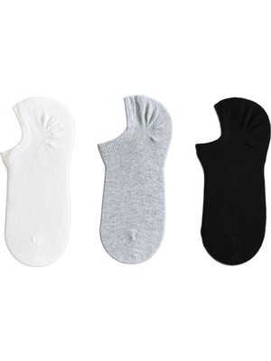 QUALITY WALKING Monochrome Series Sneaker Çorap 3'lü Set